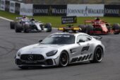 Formula One - Mercedes-AMG Petronas Motorsport, Belgian GP 2018. Safety car, Sebastian Vettel & Lewis Hamilton.