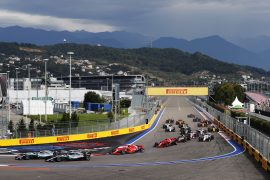 Cars on track Russian GP - Pirelli F1/2018
