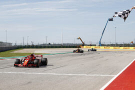 Kimi Raikkonen Ferrari on track US GP F1/2018