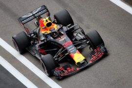 Max Verstappen of the Netherlands Red Bull Racing RB14 TAG Heuer on track during practice for the Formula One Grand Prix of Russia at Sochi Autodrom on September 28, 2018 in Sochi, Russia.