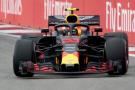 Max Verstappen driving the (33) Aston Martin Red Bull Racing RB14 TAG Heuer on track during final practice for the Formula One Grand Prix of Russia at Sochi Autodrom on September 29, 2018 in Sochi, Russia.