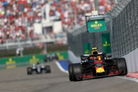 Max Verstappen of Red Bull Racing RB14 TAG Heuer on track during the Formula One Grand Prix of Russia at Sochi Autodrom on September 30, 2018 in Sochi, Russia.