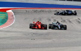 Formula One - Mercedes-AMG Petronas Motorsport, United States GP 2018. Lewis Hamilton, Valtteri Bottas & Kimi Raikkonen.