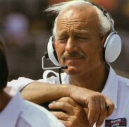 Colin Chapman at the German Grand Prix in 1979