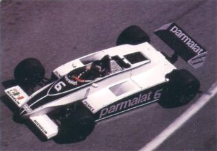 Brabham BT49C由摩纳哥的Hector Rebaque驾驶(1981)
