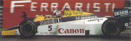 Williams FW10 Honda driven by Nigel Mansell in San Marino(1985)