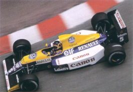 Thierry Boutsen driving the Williams FW13B Renault in Monaco (1990)