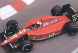 Alain Prost driving the Ferrari 642/2 V12 on Monaco (1991)