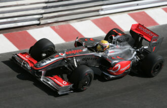 Lewis Hamilton driving the McLaren MP4-24 at Monaco (2009)