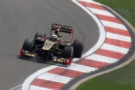 Kimi Raikkonen driving the Lotus E20 Renault in Shanghai, China (2012)