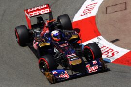 Daniel Ricciardo driving the Toro Rosso STR7 Ferrari at Monaco (2012)