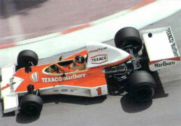 McLaren M23 driven by Emerson Fittipaldi in Monaco 1975