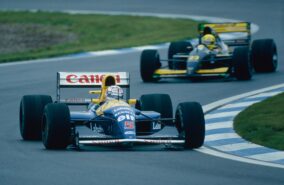 Nigel Mansell driving the Williams FW15 (1992)