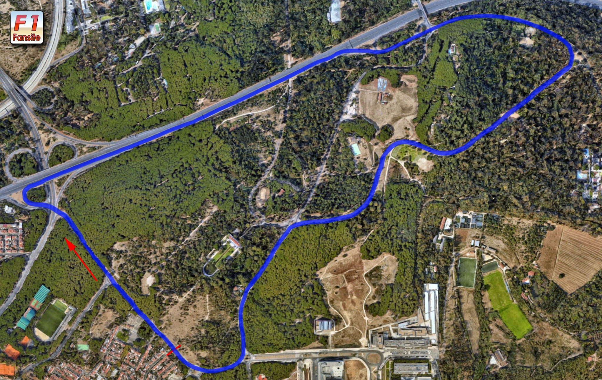 Location of former Monsanto Park Circuit - Lisbon