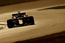 Max Verstappen driving the (33) Aston Martin Red Bull Racing RB15 on track during day two of F1 Winter Testing at Circuit de Catalunya on February 27, 2019
