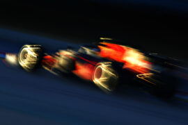 Max Verstappen driving the (33) Aston Martin Red Bull Racing RB15 on track during day two of F1 Winter Testing at Circuit de Catalunya on February 27, 2019