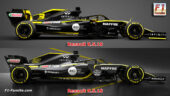 Renault RS19 VS Renault RS18 side view