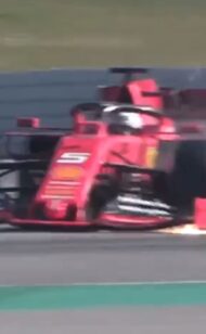 Vettels Ferrari SF90 crash video 6th day 2019 testing