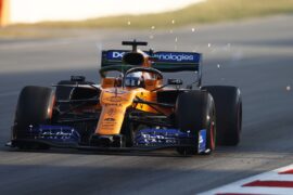 Carlos Sainz Jr, McLaren MCL34 sparks during the Barcelona February testing II at Circuit de Barcelona-Catalunya on March 01, 2019