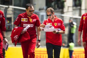 Sebastian Vettel doing track inspection at Baku (2019)