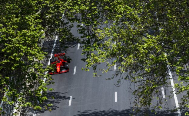 Lap times 2nd free practice 2019 Azerbaijan F1 GP 1 Charles Leclerc driving the Ferrari SF90 at Baku (2019)
