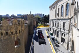 Drivers parade through the streets of baku (2019 Azerbaijan)