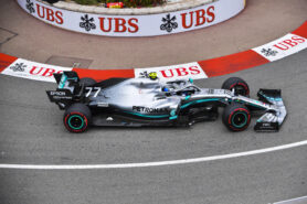 Bottas on the workload during a lap at Monaco