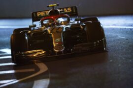Valtteri Bottas driving in the tunnel of Monaco with the Mercedes W10 (2019)