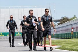 Nicholas Latifi (CDN) Williams Racing Test and Development Driver walks the circuit with the team. Canadian Grand Prix, Thursday 6th June 2019. Montreal, Canada.
