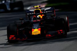 Pierre Gasly of France driving the (10) Aston Martin Red Bull Racing RB15 on track during practice for the F1 Grand Prix of Canada at Circuit Gilles Villeneuve on June 07, 2019 in Montreal, Canada.
