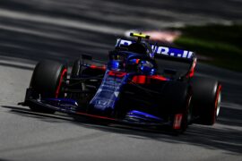 Alexander Albon of Thailand driving the (23) Scuderia Toro Rosso STR14 Honda on track during practice for the F1 Grand Prix of Canada at Circuit Gilles Villeneuve on June 07, 2019 in Montreal, Canada.