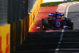 Daniil Kvyat driving the (26) Scuderia Toro Rosso STR14 Honda on track during qualifying for the F1 Grand Prix of Canada at Circuit Gilles Villeneuve on June 08, 2019 in Montreal, Canada.