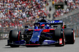Daniil Kvyat driving the (26) Scuderia Toro Rosso STR14 Honda on track during qualifying for the F1 Grand Prix of Canada at Circuit Gilles Villeneuve on June 08, 2019 in Montreal, Canada.