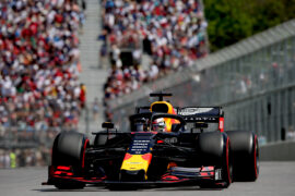 Max Verstappen of the Netherlands driving the (33) Aston Martin Red Bull Racing RB15 on track during qualifying for the F1 Grand Prix of Canada at Circuit Gilles Villeneuve on June 08, 2019 in Montreal, Canada.