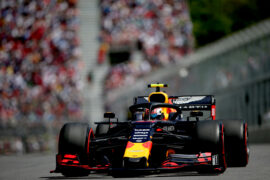 Pierre Gasly of France driving the (10) Aston Martin Red Bull Racing RB15 on track during qualifying for the F1 Grand Prix of Canada at Circuit Gilles Villeneuve on June 08, 2019 in Montreal, Canada.