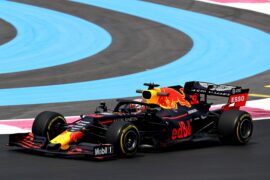 Max Verstappen of the Netherlands driving the (33) Aston Martin Red Bull Racing RB15 on track during practice for the F1 Grand Prix of France at Circuit Paul Ricard on June 21, 2019 in Le Castellet, France.