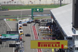 Several cars go out ot qualify for the 2019 German F1 GP at the Hockenheimring