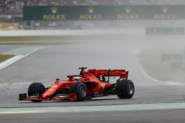 Sebastian Vettel, Ferrari SF90 on the formation lap during the 2019 German GP at Hockenheimring on July 28, Photo by Zak Mauger / LAT Images)