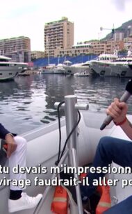 Raikkonen interviewed by Jean Alesi in Monaco
