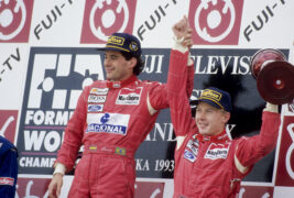 Ayrton Senna and Mika Hakkinen (1993 Japan)