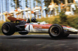 Graham HIll driving the Lotus 01 at the Nordschleife in Germany (1969)