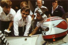 Nelson Piquet and Bernie Ecclestone in Spain (1979)