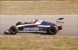 Nelson Piquet driving the 1983 Brabham BMW