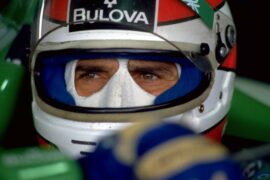 Nelson Piquet. testing the Benetton Ford Test, (1990).