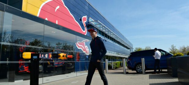 Coulthard & Webber sneak into the Red Bull Factory