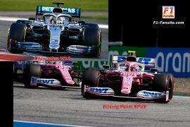 Mercedes W10 front compared to Racing Point RP20