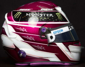 2020 testing helmet Lewis Hamilton