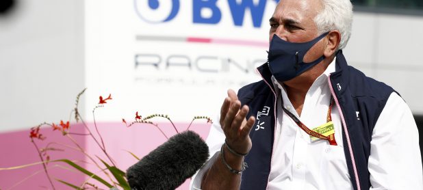 In the pit lane - Lawrence Stroll gets very angry
