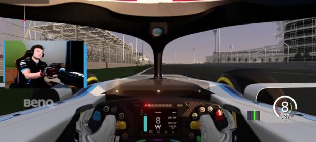Williams Esports hot lap of the Bahrain Outer circuit