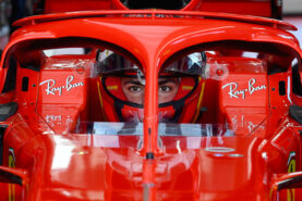 Carlos Sainz volg of his first day at Ferrari